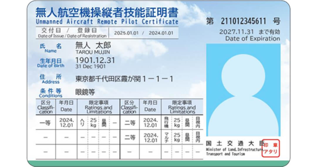 無人航空機操縦者技能証明書